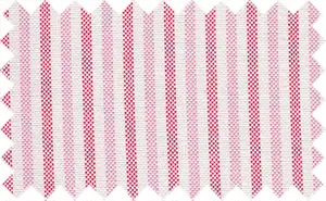 Cabaret Red/Pink Lace/White Pinpoint Stripes, 65% cotton/35% polyester