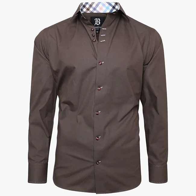 Men's Brown Regular Fit Formal Shirt