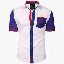 Men's Italian Style Short Sleeve Regular Fit Shirt White